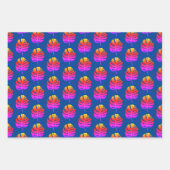 Tropische Weihnachten im Juli Monstera-Blattmuster Geschenkpapier Set (Vorderseite)