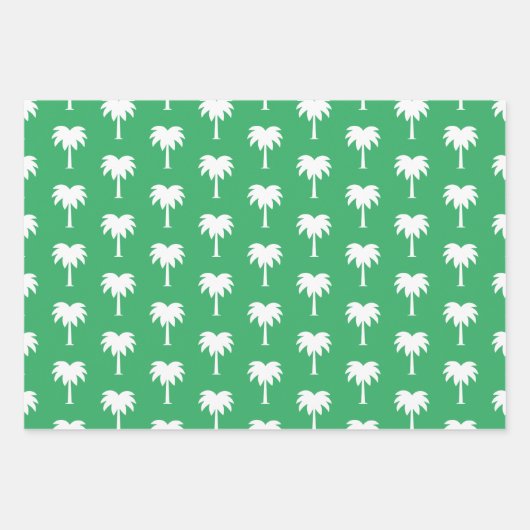 Tropische Weihnachten im Juli Palmenmuster Geschenkpapier Set (Vorderseite 2)