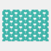 Tropische Weihnachten im Juli Palmenmuster Geschenkpapier Set (Vorderseite)