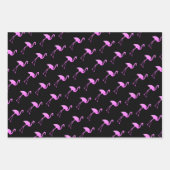 Tropische Weihnachten im Juli rosa Flamingo-Muster Geschenkpapier Set (Vorderseite)