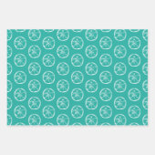 Tropische Weihnachten im Juli Sanddollarstrand Mus Geschenkpapier Set (Vorderseite)