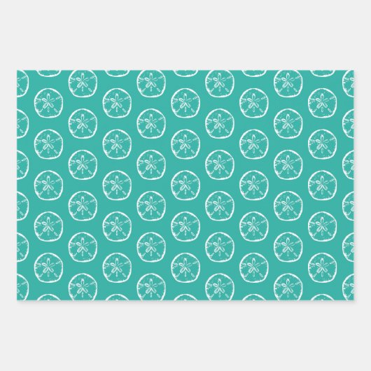 Tropische Weihnachten im Juli Sanddollarstrand Mus Geschenkpapier Set (Vorderseite)