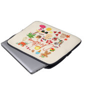 Tropische Weihnachten Laptopschutzhülle (Vorne Knopf)