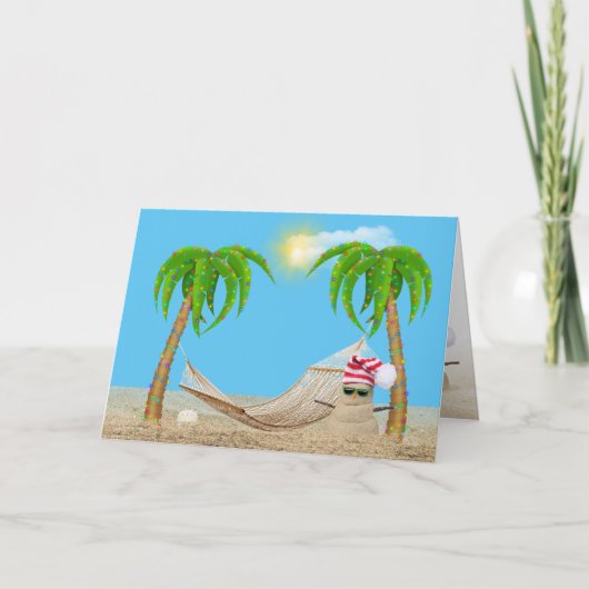 Tropische Weihnachten mit Sandman und Hängematte (Vorderseite)