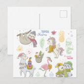 Tropische Weihnachten Postkarte (Vorne/Hinten)