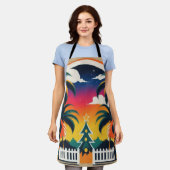 Tropische Weihnachten Schürze (Getragen)