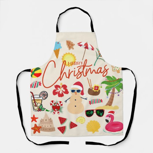 Tropische Weihnachten Schürze (Vorderseite)