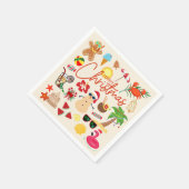 Tropische Weihnachten Serviette (Ecke)