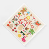 Tropische Weihnachten Serviette (Ecke)