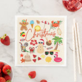 Tropische Weihnachten Serviette (Beispiel)