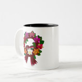 Tropische Weihnachten Zweifarbige Tasse (Vorderseite Links)