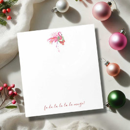 Tropische Weihnachtsabende Pink Flamingo Notizblock