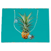 Tropische Weihnachtsananas Große Geschenktasche Geschenktüte (Vorderseite)