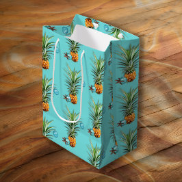 Tropische Weihnachtsananas Mittlere Geschenktüte