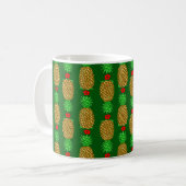 Tropische Weihnachtsananas Warm Xmas Holiday Gre Kaffeetasse (Vorderseite Links)