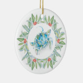 Tropische Weihnachtsbaumschildkröte Keramik Ornament (Rechts)