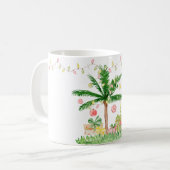 Tropische Weihnachtsbeleuchtung Whimsischer Wasser Kaffeetasse (Vorderseite Links)