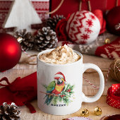Tropische Weihnachtsbird-Monogramm Kaffeetasse