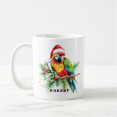 Tropische Weihnachtsbird-Monogramm Kaffeetasse (Links)