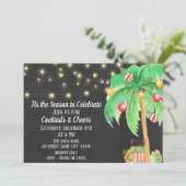 Tropische Weihnachtseinladung Einladung (Stehend Vorderseite)