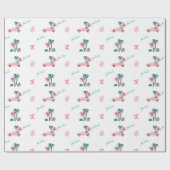 Tropische Weihnachtsfala Lasse Roll Pink Convertib Geschenkpapier (Flach)