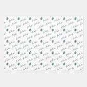 Tropische Weihnachtsfala Lasse Roll Pink Convertib Geschenkpapier Set (Vorderseite 2)