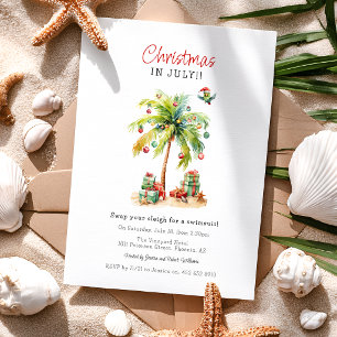 Tropische Weihnachtsfeier im Juli Einladung