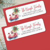 Tropische Weihnachtsfeier-Rücksendeadresse