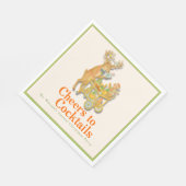 Tropische Weihnachtsfeiern für Cocktails Serviette (Ecke)