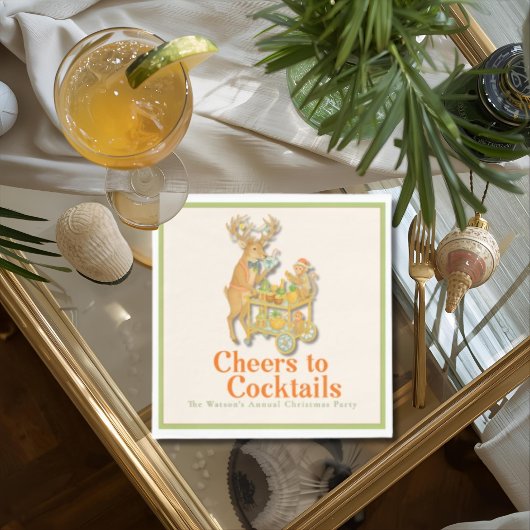 Tropische Weihnachtsfeiern für Cocktails Serviette
