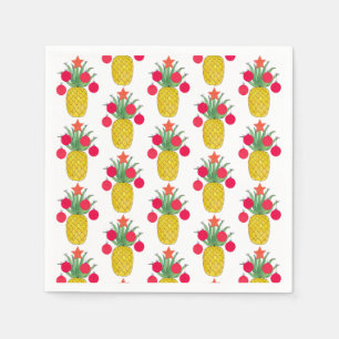 Tropische Weihnachtsfeiertage Ananas Napkin Serviette