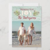 Tropische Weihnachtsferien-Strandkarte Einladung (Vorderseite)