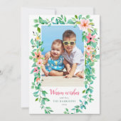 Tropische Weihnachtsfotokarte Feiertagskarte (Vorderseite)