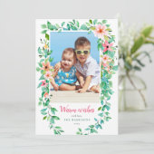 Tropische Weihnachtsfotokarte Feiertagskarte (Stehend Vorderseite)