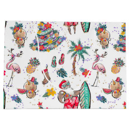 Tropische Weihnachtsgeschenktasche Große Geschenktüte