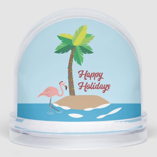 Tropische Weihnachtsinsel Schneekugeln (Vorderseite)