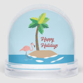 Tropische Weihnachtsinsel Schneekugeln (Rückseite)