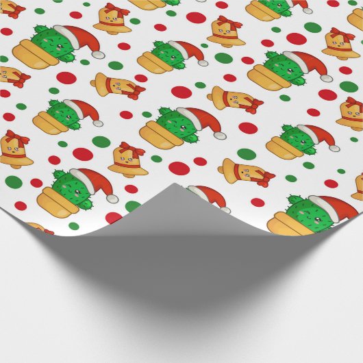 Tropische Weihnachtskaktus Geschenkpapier (Ecke)