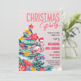 Tropische Weihnachtskarte für die Party Einladung
