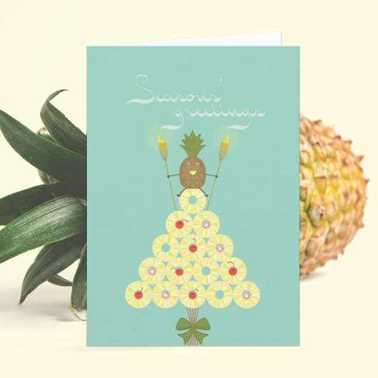 Tropische Weihnachtskarte Karte