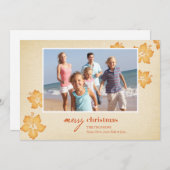 Tropische Weihnachtskarten Feiertagskarte (Vorne/Hinten)