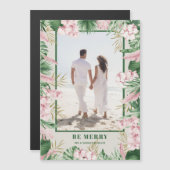 Tropische Weihnachtskarten mit Magnetic Foto Cards Magnetkarte (Vorne/Hinten)