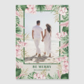 Tropische Weihnachtskarten mit Magnetic Foto Cards Magnetkarte (Vorderseite)