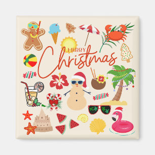 Tropische Weihnachtskreuzfahrt-Tür Magnet