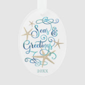 Tropische Weihnachtskrippen an der Küste - SEA & G Ornament (Vorderseite)