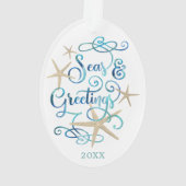 Tropische Weihnachtskrippen an der Küste - SEA & G Ornament (Rückseite)