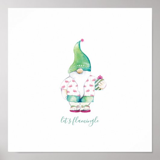 Tropische Weihnachtskunst Poster (Vorne)