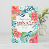 Tropische Weihnachtsluau Einladung (Stehend Vorderseite)