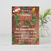 Tropische Weihnachtsluauer Party Einladung (Stehend Vorderseite)