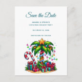 Tropische Weihnachtspalme Ankündigungspostkarte (Vorderseite)